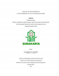 ASSALAMU’ALAIKUM INDONESIA 
(STUDI DESKRIPTIF KUALITATIF PROGRAM RADIO)