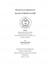 Penggunaan Israiliyyat Dalam Tafsir Ibnu Katsir