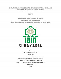 Implementasi Cyber public Relations Humas Pemda DIY dalam Memberikan Informasi kepada Publik