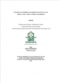 PELAKSANAAN BIMBINGAN KARIR DI PANTI PELAYANAN SOSIAL ANAK “TARUNA YODHA” SUKOHARJO