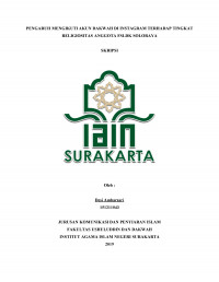 Pengaruh Mengikuti Akun Dakwah di Instagram terhadap Tingkat Religiositas Anggota FSLDK Soloraya