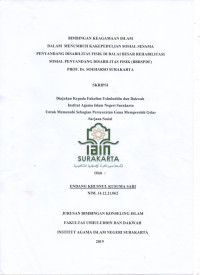 BIMBINGAN KEAGAMAAN ISLAM DALAM MENUMBUHKAN KEPEDULIAN SOSIAL SESAMA PENYANDANG DISABILITAS FISIK DI BALAI BESAR REHABILITASI SOSIAL PENYANDANG DISABILITAS FISIK (BBRSPDF) PROF. DR. SOEHARSO SURAKARTA