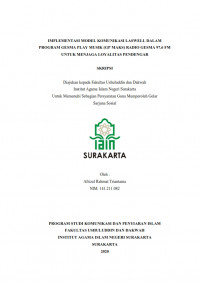 IMPLEMENTASI MODEL KOMUNIKASI LASWELL DALAM PROGRAM GESMA PLAY MUSIK (GP MAX) DI RADIO GESMA 97.6 FM UNTUK MENJAGA LOYALITAS PENDENGAR