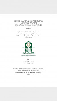 KONVERSI AGAMA DALAM FILM TANDA TANYA (?) KARYA HANUNG BRAMANTYO (Analisis Wacana Krisis Menurut Norman Fairclough)