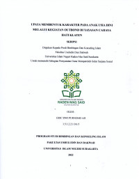 UPAYA MEMBENTUK KARAKTER PADA ANAK USIA DINI MELALUI KEGIATAN OUTBOND DI YAYASAN CAHAYA HATI KLATEN