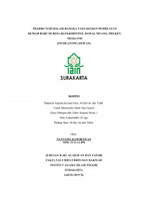 Tradisi Nuri dalam Rangka Tasyakuran Pembuatan Rumah Baru di Desa Bangkhontee, Rawai, Muang, Phuket, Thailand (Studi Living Qur'an)