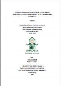 Pelaksanaan Bimbingan Kelompok bagi Penerima Manfaat di Panti Pelayanan Sosial Anak Taruna Yodha Sukoharjo