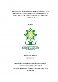 Psychological Well Being pada Ibu yang Memiliki Anak Berkebutuhan Khusus Ditinjau dari Aspek Dukungan Sosial di SLB Autis Center Mitra Ananda Colomadu Karanganyar