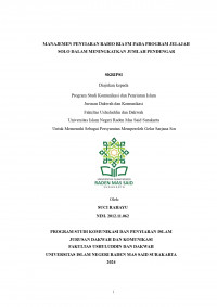 Manajemen Penyiaram Radio RIA FM pada Program Jelajah Solo dalam Meningkatkan Jumlah Pendengar