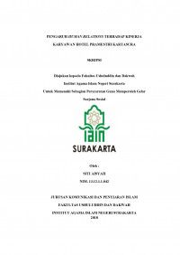 Pengaruh Human Relations Terhadap Konerja Karyawan Hotel Pramesthi Kartasura