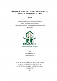 PERSEPSI MASYARAKAT KOTA SOLO TENTANG PEMBANGUNAN MASJID TAMAN SRIWEDARI SURAKARTA