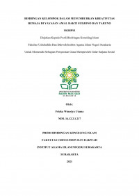 Bimbingan Kelompok dalam Menumbuhkan Kreatifitas Remaja di Yayasan Amal Bakti Sudjono dan Taruno