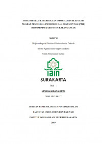 Implementasi Keterbukaan Informasi Publik Oleh Pejabat Pengelola Informasi dan Dokumentasi (PPID) Diskominfo Kabupaten Karanganyar