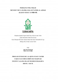 Konsep pranikah menurut buya hamka dalam tafsir al-Azhar ( kajian Surat annur
