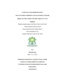 PANDANGAN KIAI BISRI MUSTOFA TENTANG PERAN PEREMPUAN DALAM SOSIAL POLITIK (KAJIAN ATAS TAFSIR AL-IBRIZ LI MA`RIFAT AL-QUR`AN AL-`AZIZ)