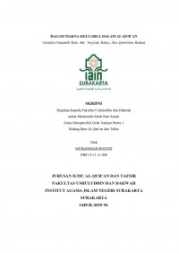 RAGAM MAKNA KELUARGA DALAM AL-QUR`AN (KAJIAN SEMANTIK KATA AHL, ASYIROH, ROQTU, ALU, QURBA DAN RUKNUN)