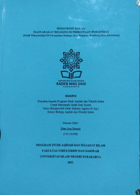 HEDONISME DALAM MASYARAKAT RELIGIUS PERKOTAAN INDUSTRIAL (Studi Masyarakat Di Perumahan Mutiara Jaya Regency, Kondang Jaya, Karawang)