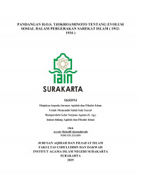 PANDANGAN H.O.S. COKROAMINOTO TENTANG EVOLUSI SOSIAL DALAM PERGERAKAN SAREKAT ISLAM (1012-1934)