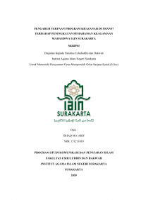 Pengaruh Terpaan Program Khazanah di Trans7 Terhadap Peningkatan Pemahaman Keagamaan Mahasiswa IAIN Surakarta