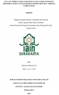 WACANA MORAL PADA NASKAH WAYANG LAKON SENGKUNI MERTOBAT KARYA KI SENO HADI SUMITRO MENURUT NORMAN FAIRCLOUGH