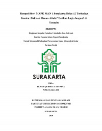 Resepsi Siswi MAPK MAN 1 Surakarta Kelas 12 Terhadap Konten Dakwah Hanan Attaki 'Balikan Lagi, Jangan?' di Youtube