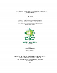 Manajemen Produksi Progam Berita Magnews Di Magelang TV