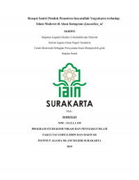 RESEPSI SANTRI PONDOK PESANTREN INAYATULLAH YOGYAKARTA TERHADAP ISLAM MODERAT DI AKUN INSTAGRAM @NUONLINE_ID