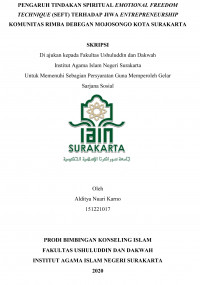 PENGARUH TINDAKAN SPIRITUAL EMOTIONAL FREEDOM TECHNIQUE (SEFT) TERHADAP JIWA ENTREPRENEURSHIP KOMUNITAS RIMBA DEBEGAN MOJOSONGO KOTA SURAKARTA