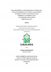 Pengaruh Bimbingan Kelompok dengan Teknik Self-Disclosure terhadap Ego Support Anak Pinggiran di Lembaga Swadaya Masyarakat (LSM) Pemberdayaan Perempuan dan Anak Pinggiran (PPAP) Seroja Jebres Surakarta