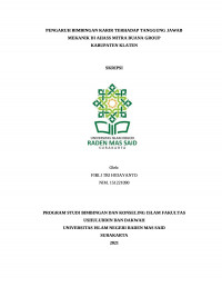 PENGARUH BIMBINGAN KARIR TERHADAP TANGGUNG JAWAB MEKANIK DI AHASS MITRA BUANA GROUP KABUPATEN KLATEN