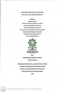 Chidfree Menurut Sayyid Qutub Dalam Tafsir Fizilalil Qur?an