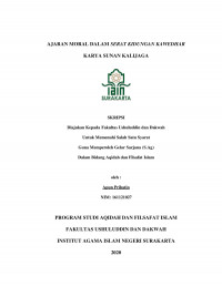 Ajaran Moral Dalam Serat Kidungan Kawedhar Karya Sunan Kalijaga