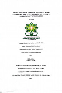 DIMENSI RELIGIUS DALAM TRADISI MANDI SAFAR DI DESA TABARFANE KECAMATAN ARU SELATAN UTARA KABUPATEN KEPULAUAN ARU PROVINSI MALUKU