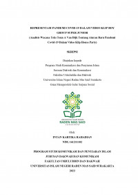 Representasi Pandemi Covid-19 Dalam Video Klip Boy Group Super Junior (Analisis Wacana Teks Teun A Van Dijk Tentang Aaturan Baru Pandemi Covid-19 Dalam Video Klip House Party)