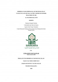 Bimbingan kompok dalam meningkatkan tanggung jawab pada santri tahfidz di pondok pesantren putri almanshur klaten