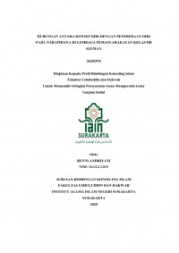 HUBUNGAN ANTARA KONSEP DIRI DENGAN PENERIMAAN DIRI PADA NARAPIDANA DI LEMBAGA PEMASYARAKATAN KELAS IIB SLEMAN