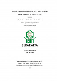 Dinamika Resiliensi Lansia yang Hidup Sebatang Kara di Dukuh Seberuk Guyangan Bangsri