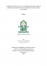 Adversity Quotient Pada Anak yang Berhadapan dengan Hukum (ABH) di Balai Perlindungan dan Rehabilitasi Sosial Remaja Yogyakarta