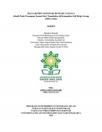 Manajemen Konflik Rumah Tangga (Studi Pada Pasangan Tunadaksa di Komunitas Self Help Group (SHG) Solo