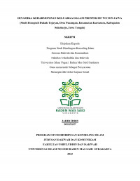 Dinamika Keharmonisan Keluarga dalam Prespektif Weton Jawa