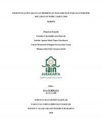 Efektivitas Pelaksanaan Bimbingan Manasik Haji Pada Kantor IPHI Kecamatan Weru Tahun 2020