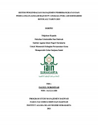 Sistem pengendalian manajemen pemberangkatan dan pemulangan jamaah haji di PT Angkatan Pura Adi Soemarmo Tahun 2019