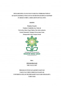 Pengaruh Pelayanan dan Fasilitas Terhadap Minat Kunjung Kembali Wisatawan di Destinasi Dengan Konsep Syariah (Umbul Asri Kabupaten Klaten)