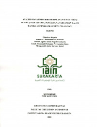 ANALISIS MANAJEMEN BIRO PERJALANAN SUNAN TOUR & TRAVEL (STUDI TENTANG PENGELOLAAN KEUANGAN DALAM RANGKA MENINGKATKAN MUTU PELAYANAN)