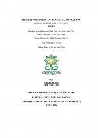 Perintah Pelestarian Lingkungan Dalam Al-Qur’an (Kajian Kaidah Amr’ wa  Nahy)