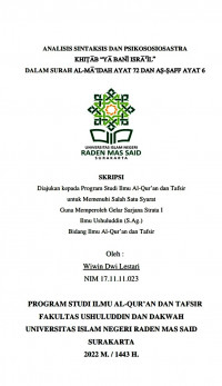 Analisis Sintaksis dan Psikososiosastra Khitab 