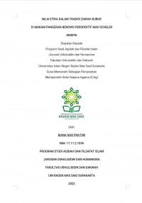 Nilai Etika Dalam Tradisi Ziarah Kubur Di Makam Pangeran Benowo Perspektif Max Scheler