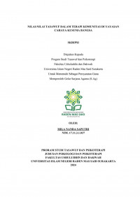 Nilai-Nilai Tasawuf Dalam Terapi Komunitas Di Yayasan Cahaya Kusuma Bangsa