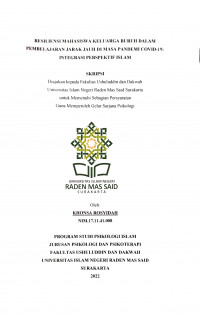 Resiliensi Mahasiswa Keluarga Buruh Dalam Pembelajaran Jarak Jauh di Masa Pandemi Covid-19: Integrasi Perspektif Islam