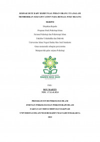 BEBOAK DETE BARU BERBUNGAI: PERAN ORANG TUA DALAM MEMBERIKAN SEKS EDUCATION PADA REMAJA SUKU REJANG